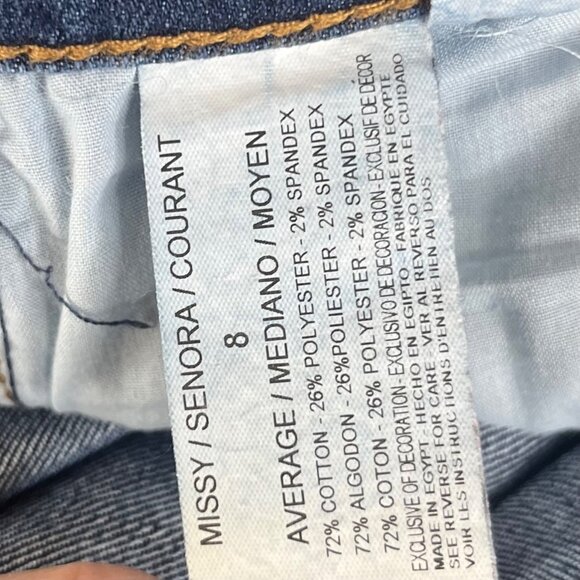 Gloria Vanderbilt Amanda Jeans Womens Size 8 Medium Wash Blue High Rise - Picture 8 of 9